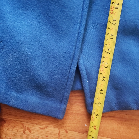 Micki! Vintage USA sz 10 blue Double-Breasted long womens wool coat - Picture 16 of 16